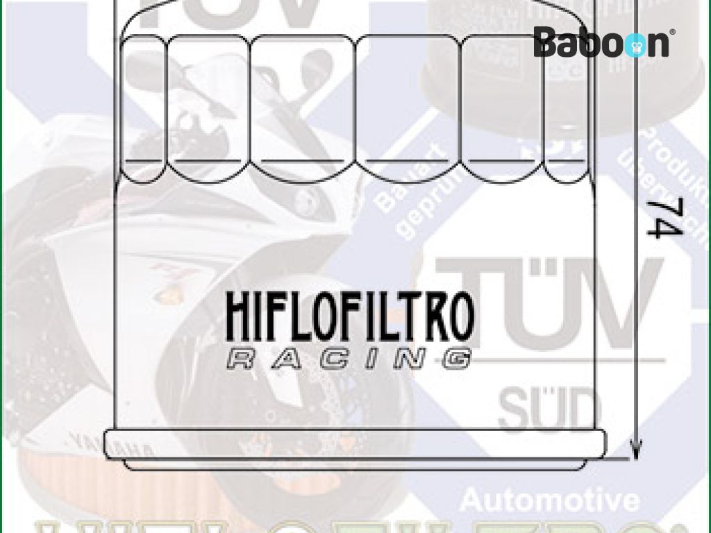 Filtro de aceite Hiflofiltro Racing HF204RC