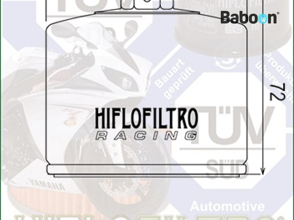 Hiflofiltro Oljefilter Racing HF160RC
