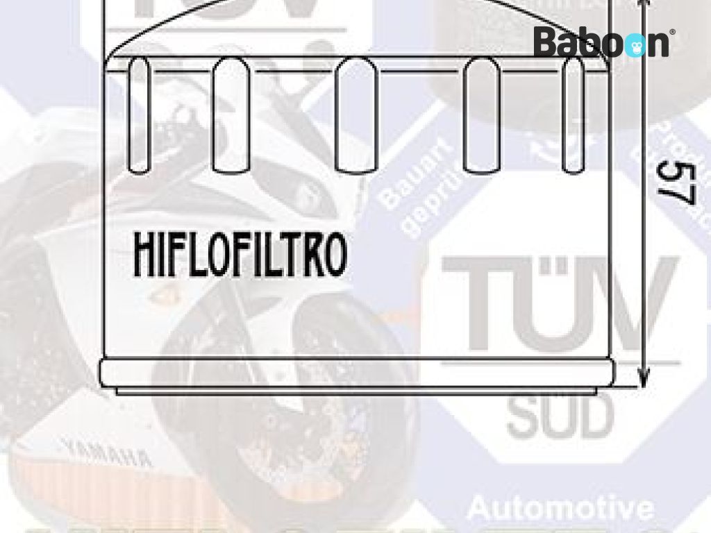Hiflofiltro Oil filter HF165