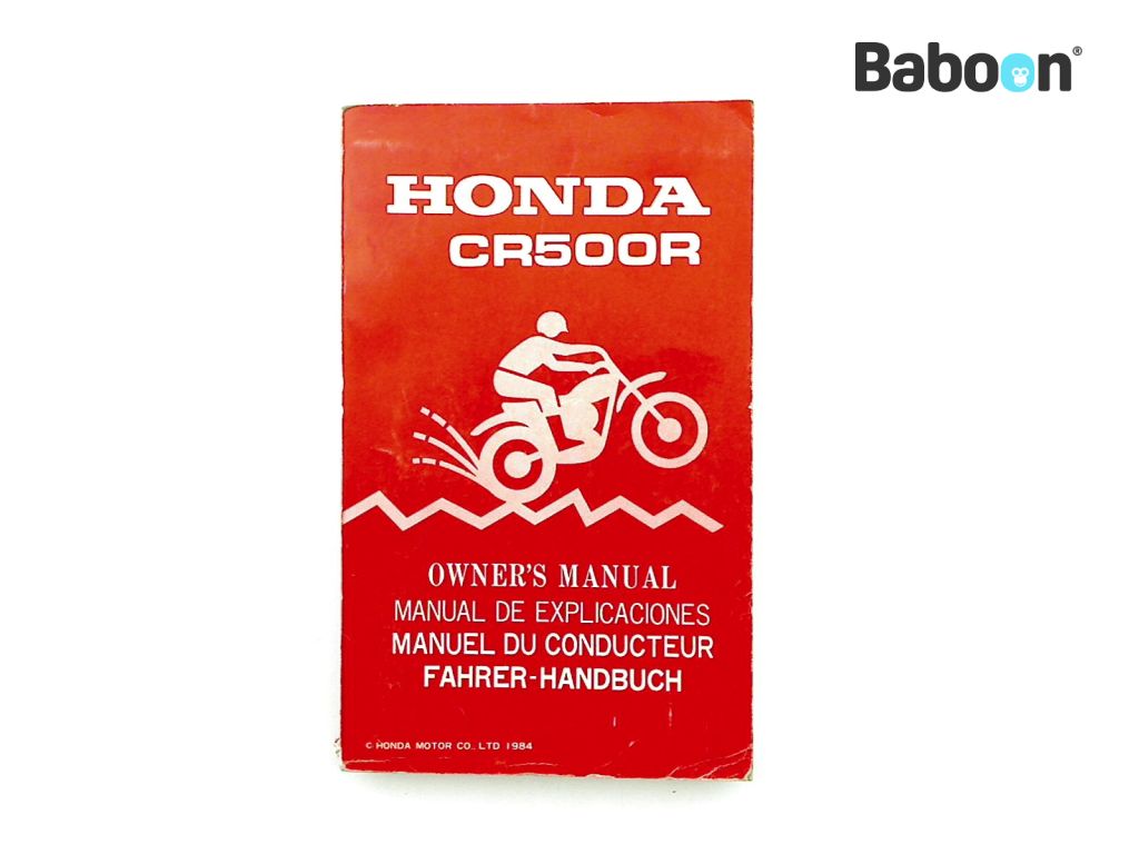 Honda CR 500 R (CR500R) Instructie Boek (36KA5620)