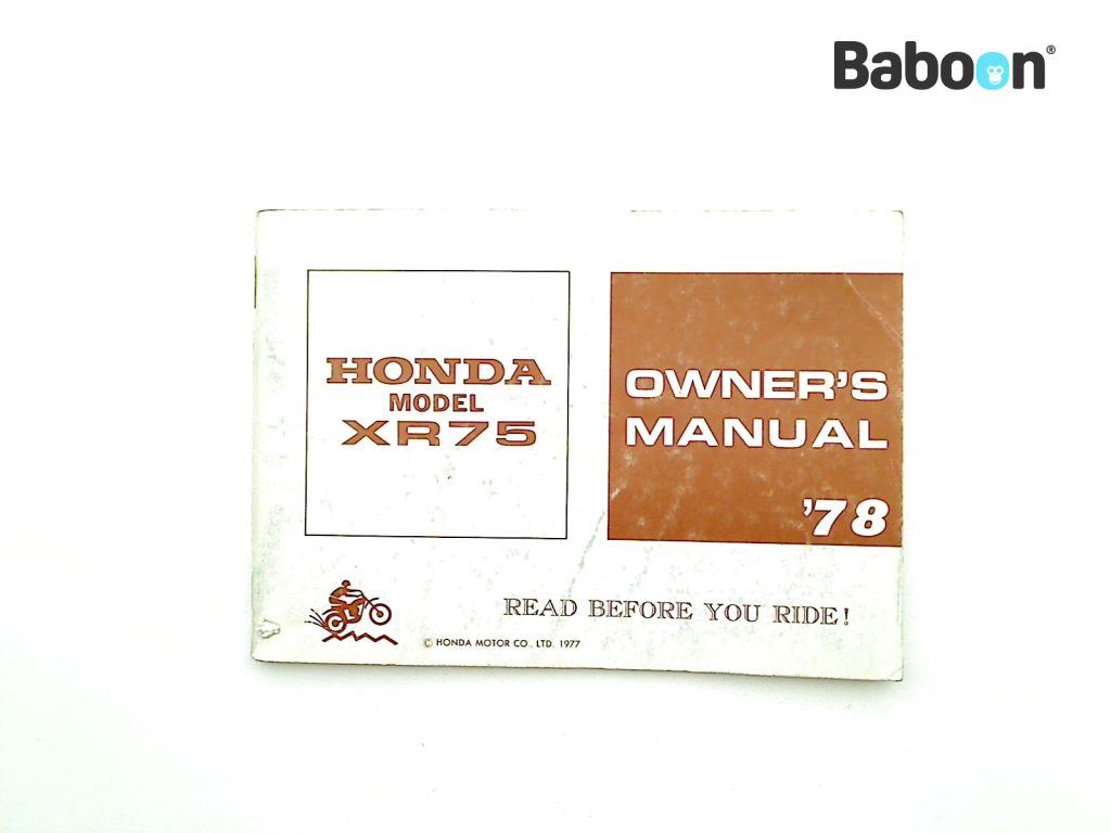Honda XR 75 1973-1978 (XR75) Fahrer-Handbuch