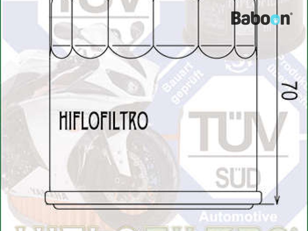 Hiflofiltro Oil filter HF175