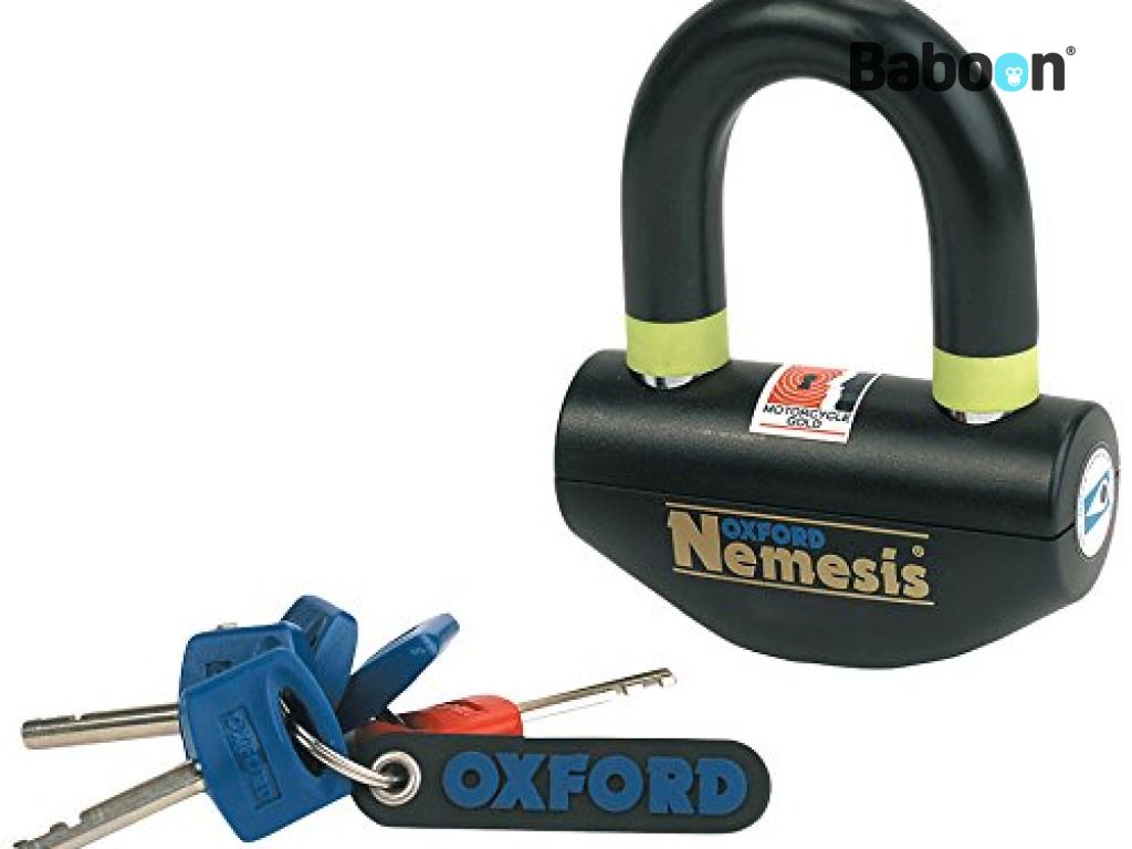 Oxford Disc Brake Lock Nemesis Amarillo ART4 **** Aprobado
