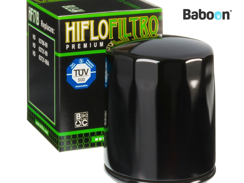 Hiflofiltro Filtro de aceite HF171B Negro
