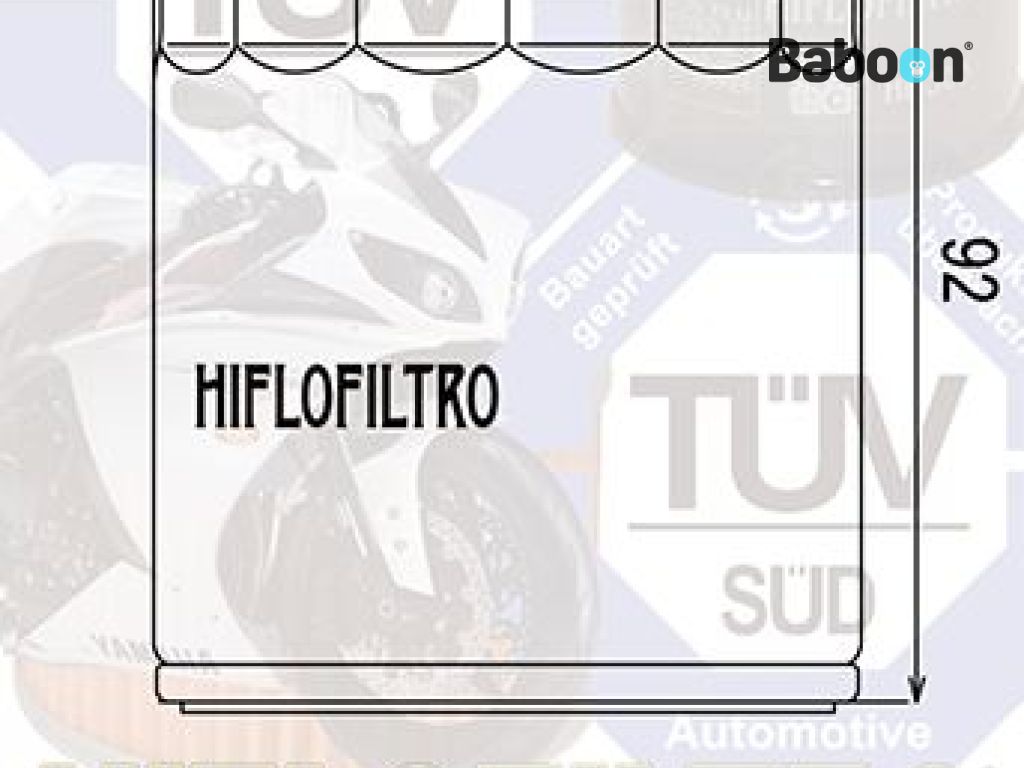Hiflofiltro Oil filter HF170C Chrome