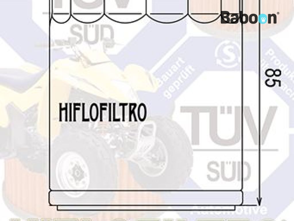 Hiflofiltro Filtro de aceite HF198
