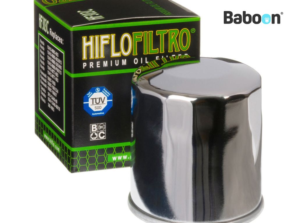 Hiflofiltro Filtro de óleo HF303C cromado
