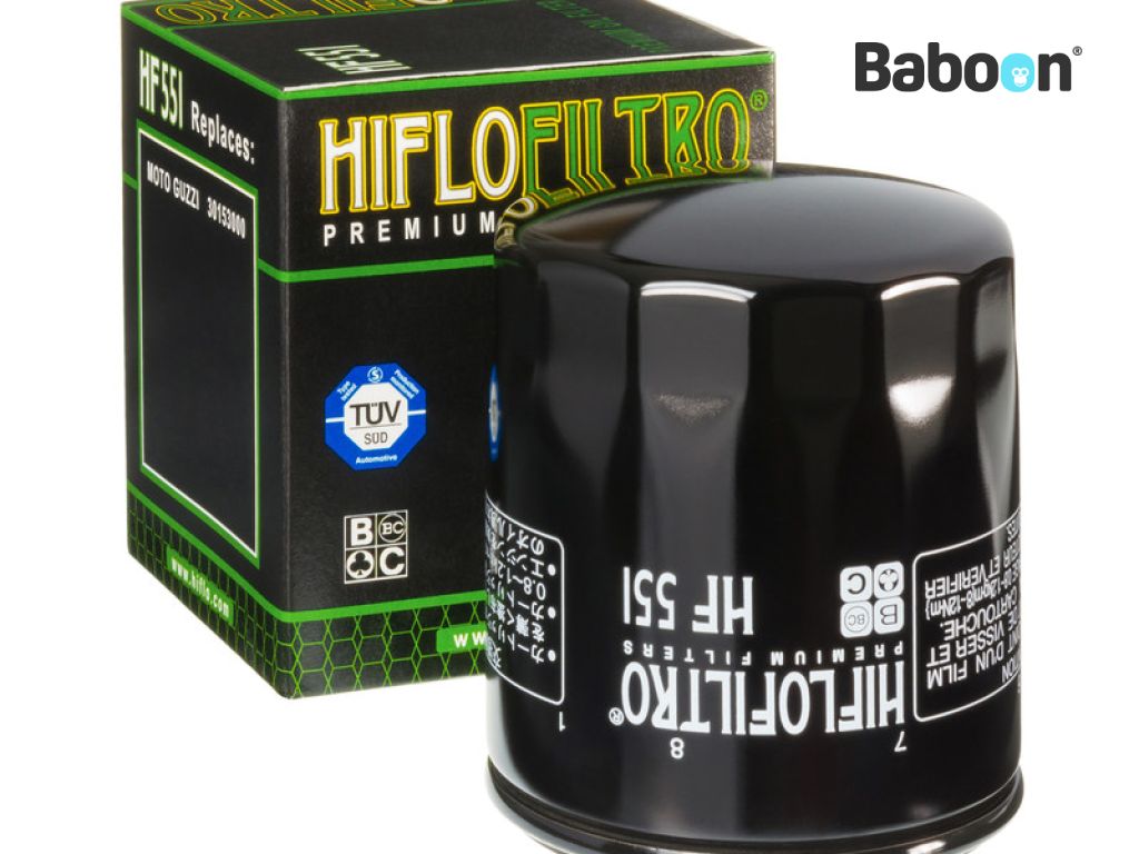 HIFLOFILTRO HF551 Oil Filter Black Moto Guzzi