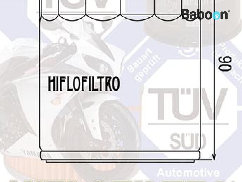 HIFLOFILTRO HF551 Oil Filter Black Moto Guzzi