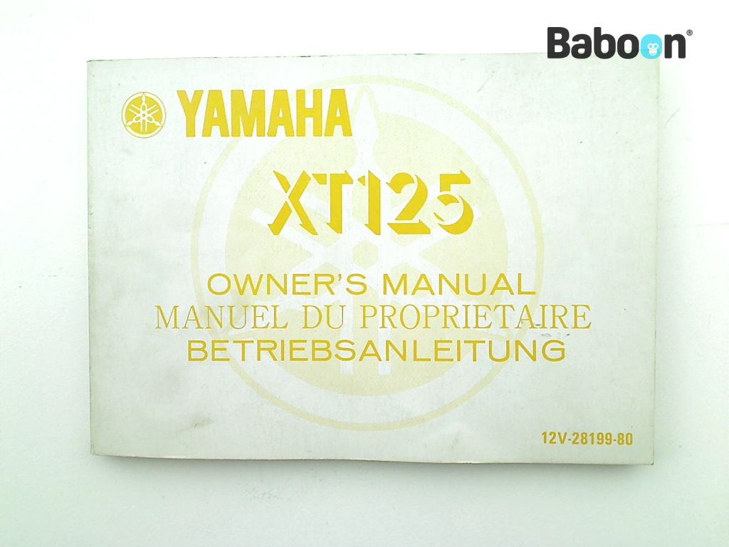 Yamaha XT 125 (12V) 1982-1984 (XT125) Instruktionsbok