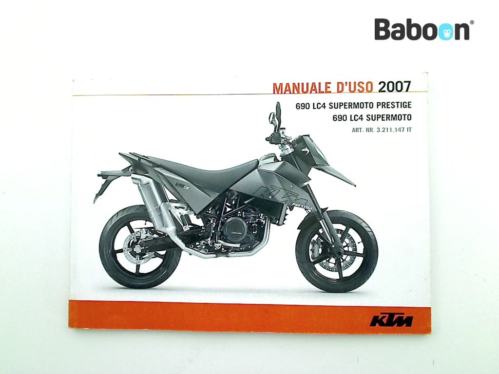 KTM 690 LC4 Supermoto 2007-2011 Instruktionsbok (3211147 IT)