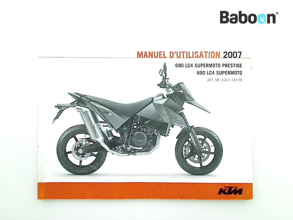 KTM 690 LC4 Supermoto 2007-2011 Owners Manual (3211147 FR)