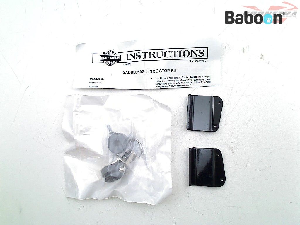 Harley-Davidson FLHRC Road King Classic 2009-2013 Tok, zár Hinge stop kit. New Old Stock (90580-09)