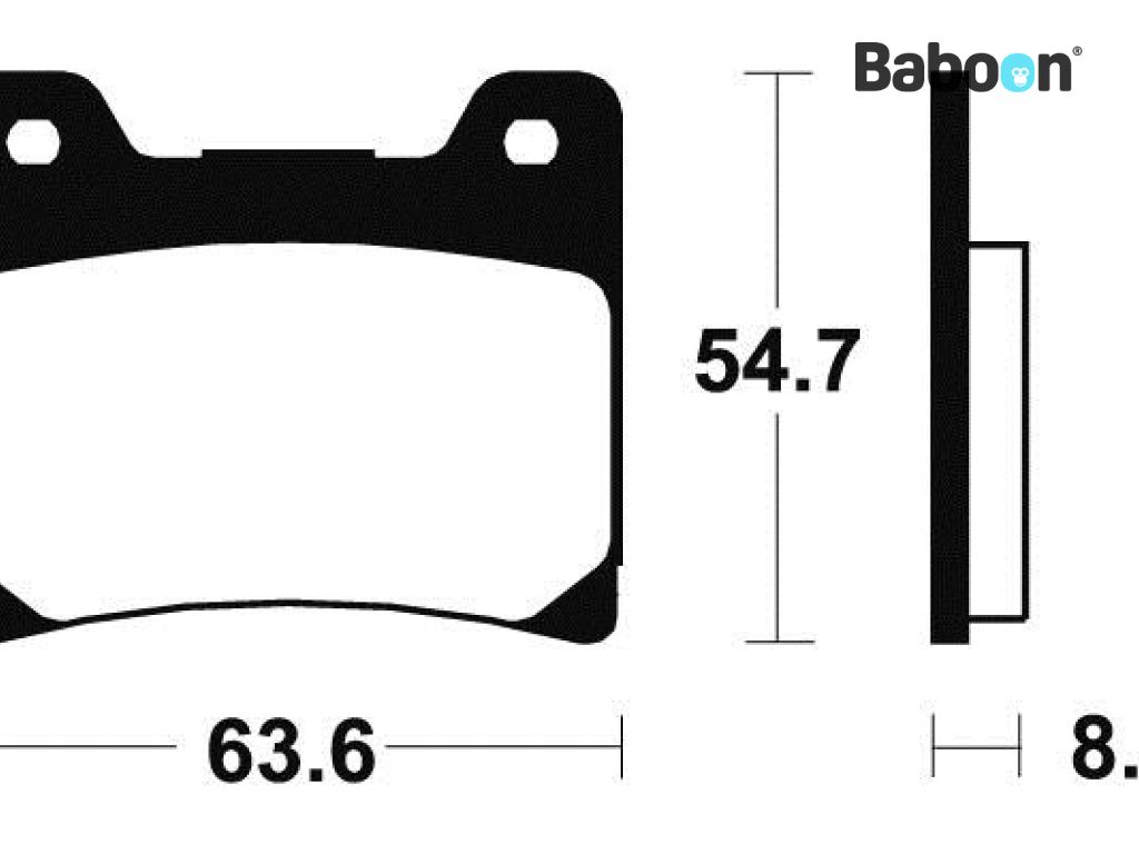 Tecnium Brake pad set Front / Rear MA55 Organic