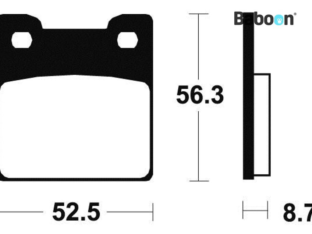 Tecnium Brake Pad Set Rear MR201 Sintered Metal