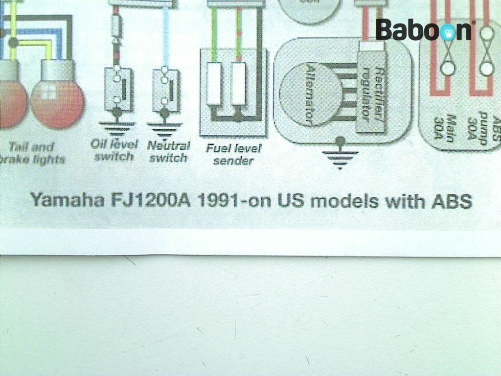 Yamaha FJ 1200 1991-1997 + ABS (FJ1200 3XW 3YA 4BS) Owners Manual