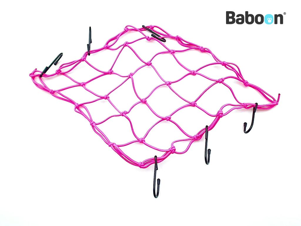 V-Parts Luggage Net Pink with 6 Hooks