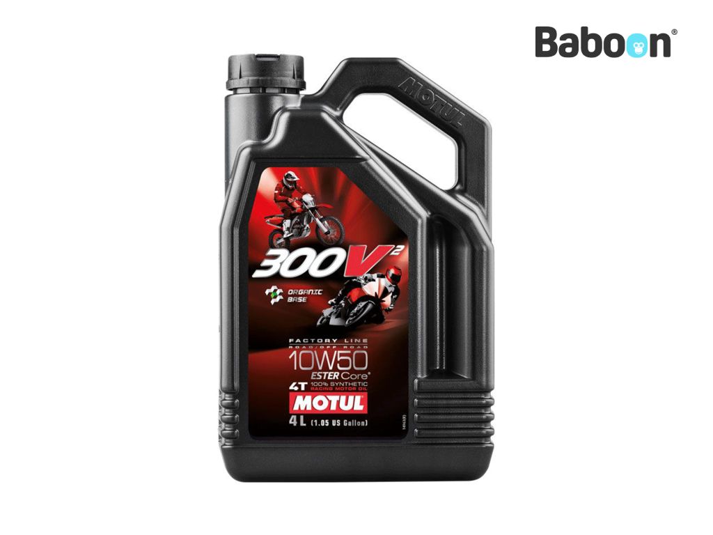 Motul Engine Oil Full Synthetic 300V² Factory Line Road & Off Road 10W-50 4L