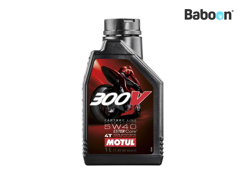 MOTUL 300V Factory Line Road Racing 4T 5W40 100% Synthetic Motor Oil 1L