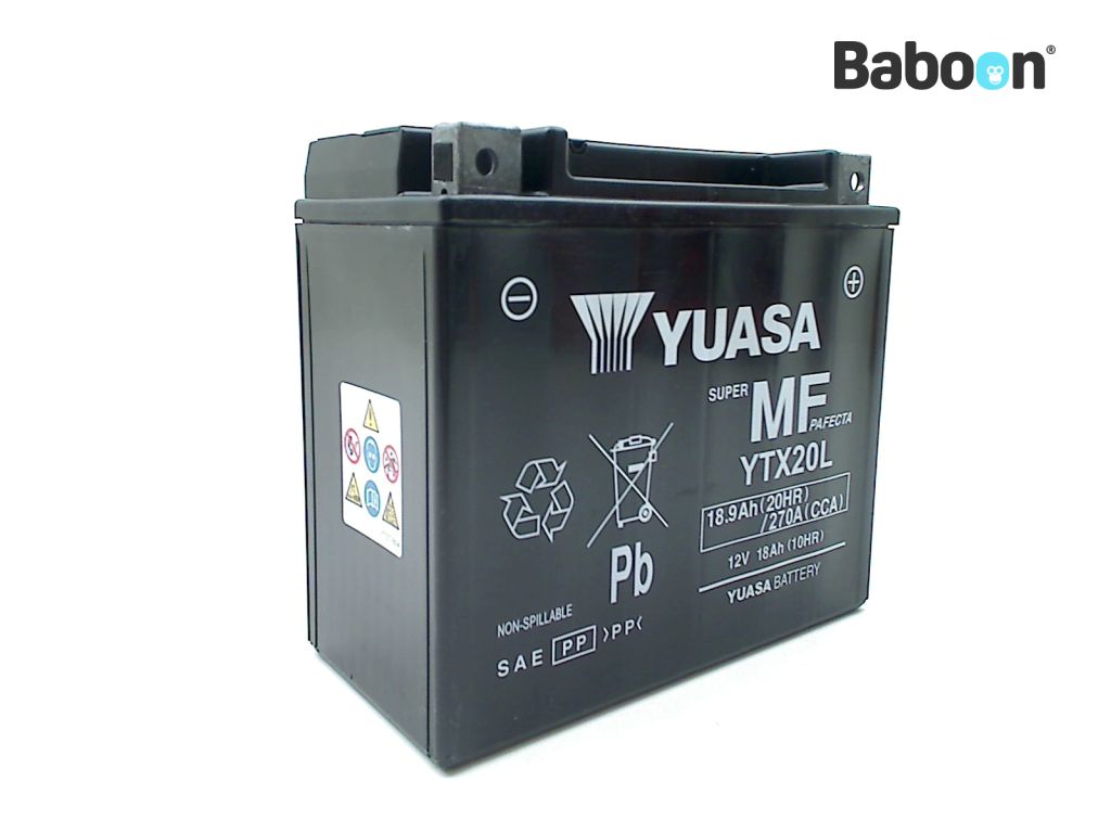 Yuasa Battery AGM YTX20L Maintenance Free Factory Activated