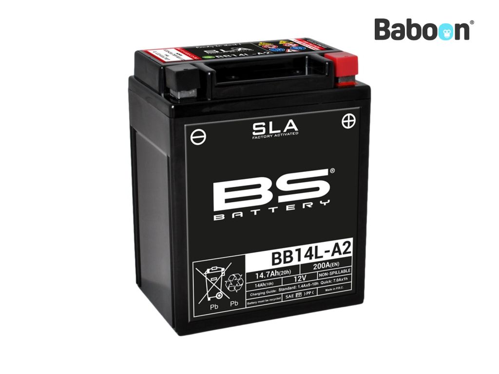 Baterie BS AGM BB14L-A2 (YB14L-A2) SLA Bezúdržbová aktivovaná z výroby