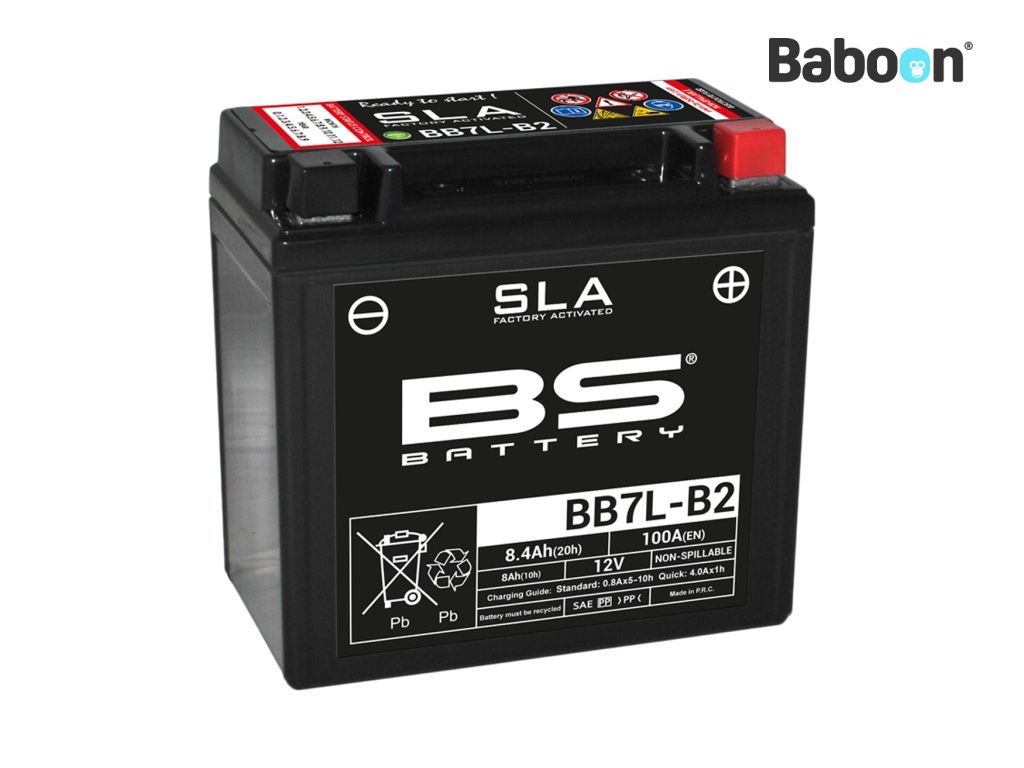 BS Battery Accu AGM BB7L-B2 (YB7L-B2) SLA Maintenance-free factory activated