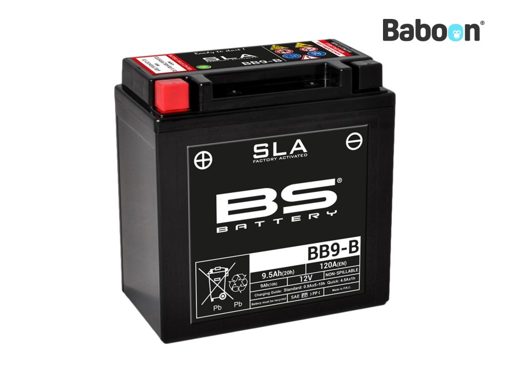 BS Battery Accu AGM BB9-B (YB9-B) SLA Maintenance-free factory activated