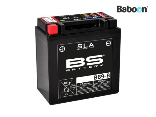BS Battery Accu AGM BB9-B (YB9-B) SLA Onderhoudsvrij fabriek geactiveerd
