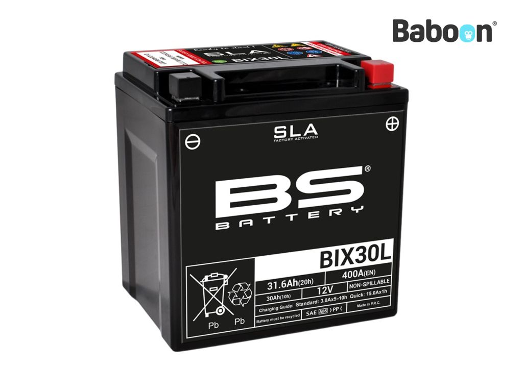 BS BATTERY Battery BIX30L SLA Maintenance Free Factory Activated