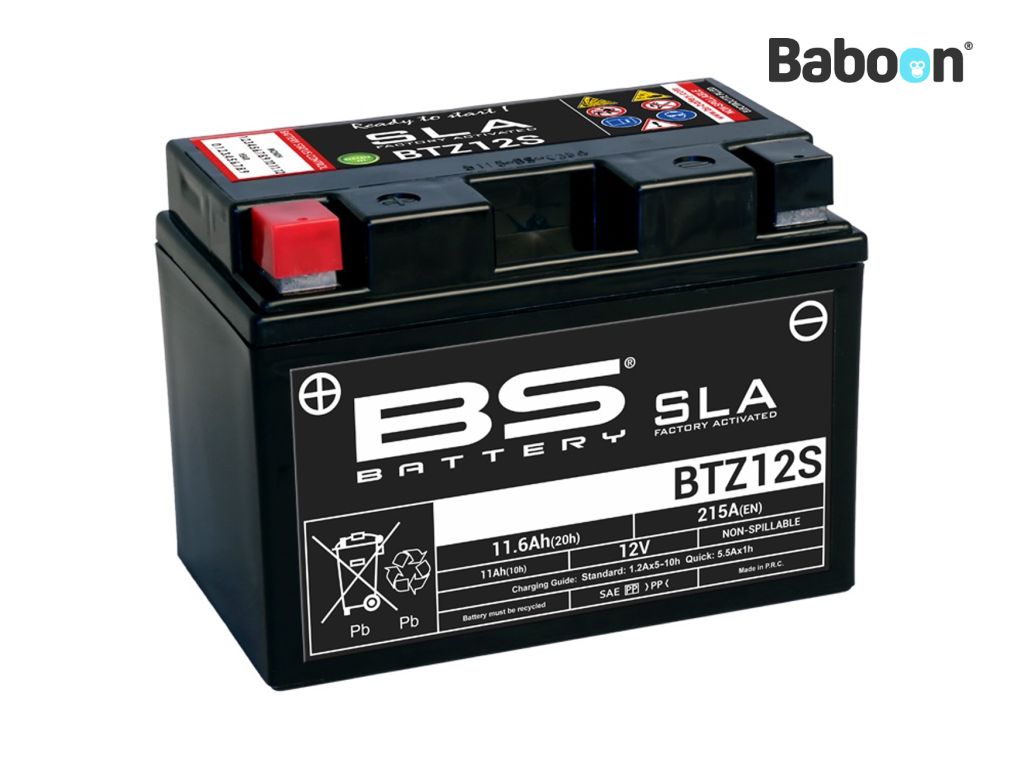 Baterie BS AGM BTZ12S (YTZ12S) SLA Bezúdržbová aktivace z výroby
