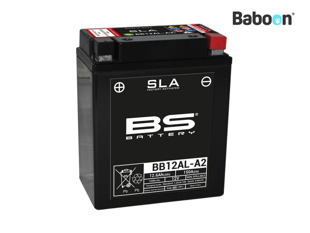 Baterie BS AGM BB12AL-A2 (YB12AL-A2) SLA Bezúdržbová aktivovaná z výroby