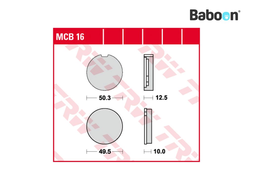 TRW Bremsbelagsatz vorne MCB16 Bio