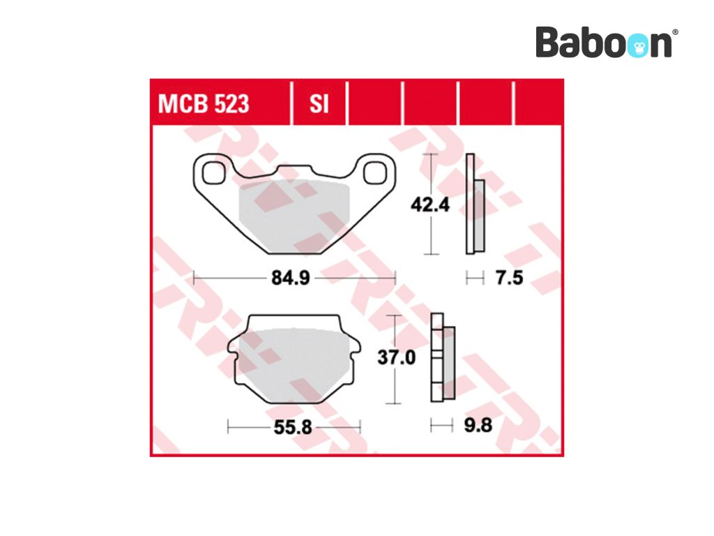 TRW Bremsbelagsatz vorne / hinten MCB523SI Bio