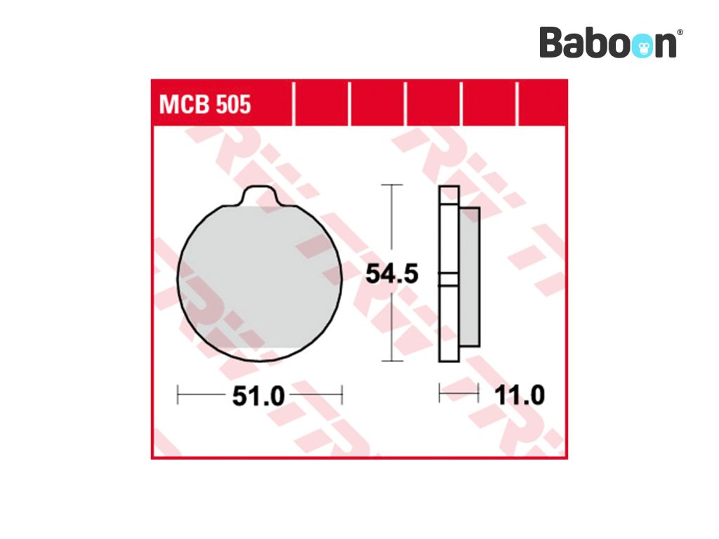 TRW Remblokset Voor MCB505 Organisch 