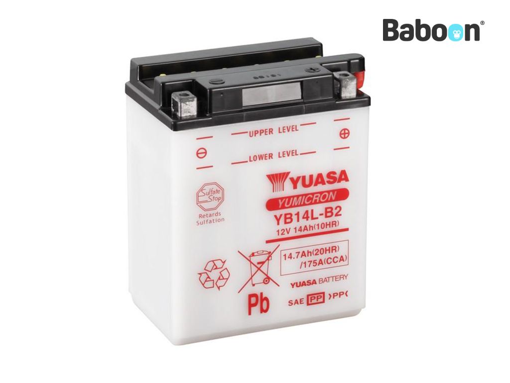 Yuasa Batterie Konventionelle YB14L-B2 ohne Batteriesäure