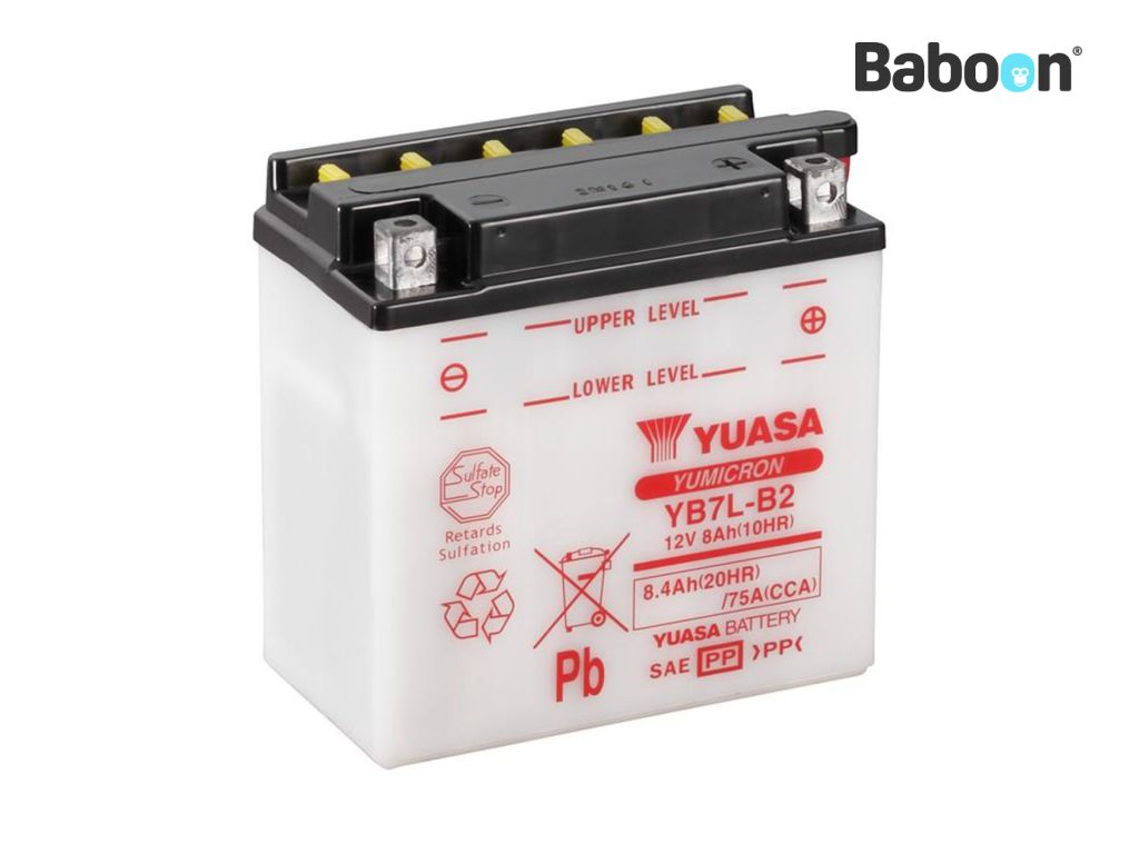 Yuasa Accu Conventioneel YB7L-B2 zonder accuzuur pakket