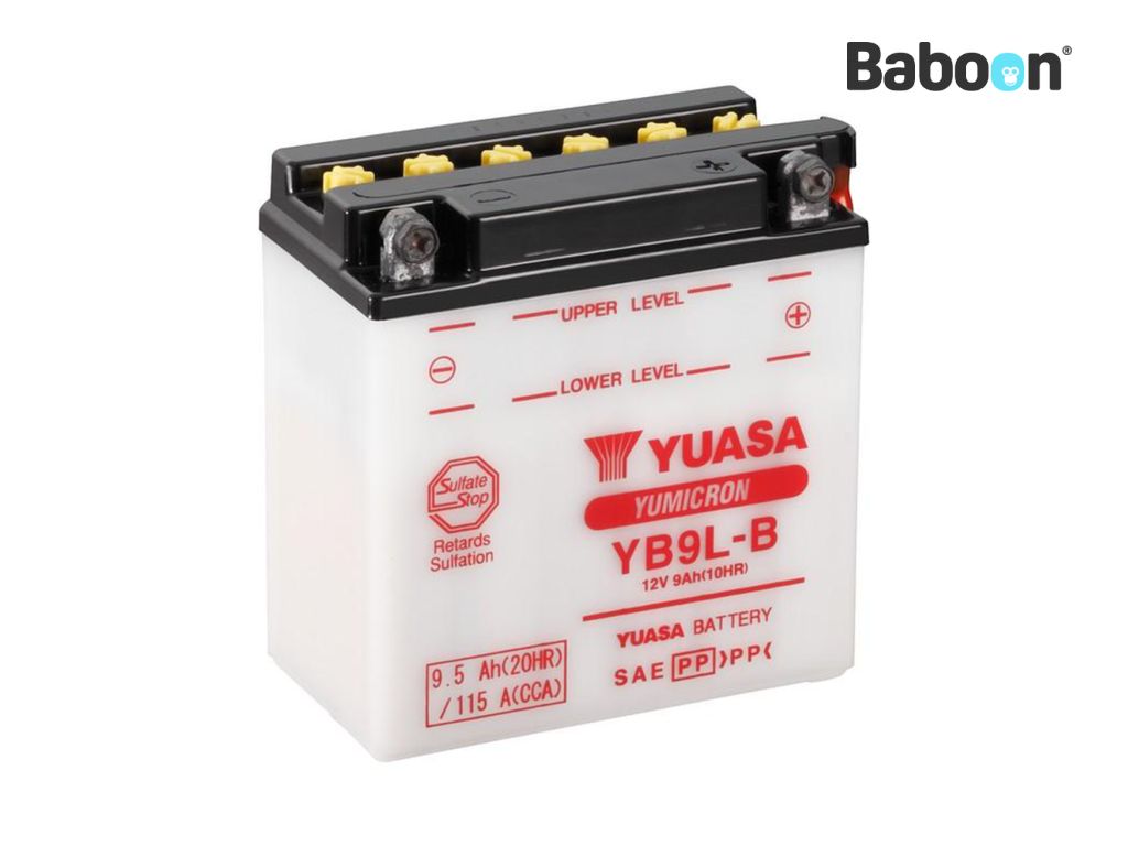 Yuasa Accu Conventioneel YB9L-B zonder accuzuur pakket