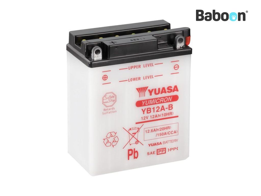 Yuasa Batterie Konventionelle YB12A-B ohne Batterie Säurepaket