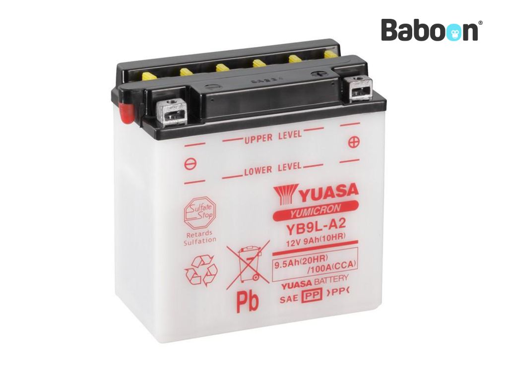Yuasa Accu Conventioneel YB9L-A2 zonder accuzuur pakket