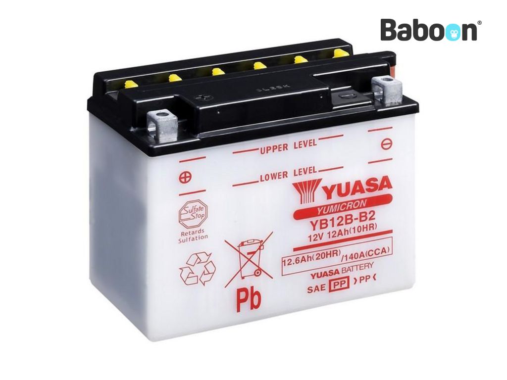 Yuasa Accu Conventioneel YB12B-B2 zonder accuzuur pakket
