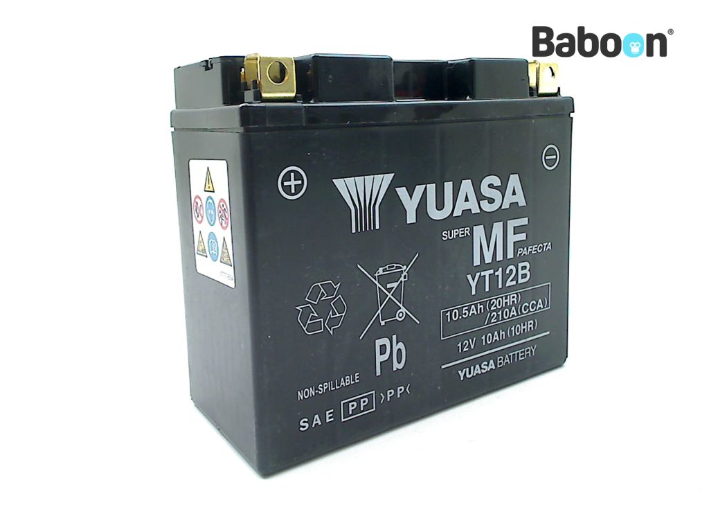 Bateria Yuasa AGM YT12B sem manutenção ativada de fábrica