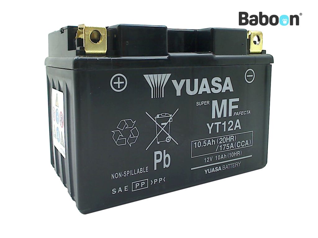 Yuasa Batteri AGM YT12A Vedlikeholdsfri
