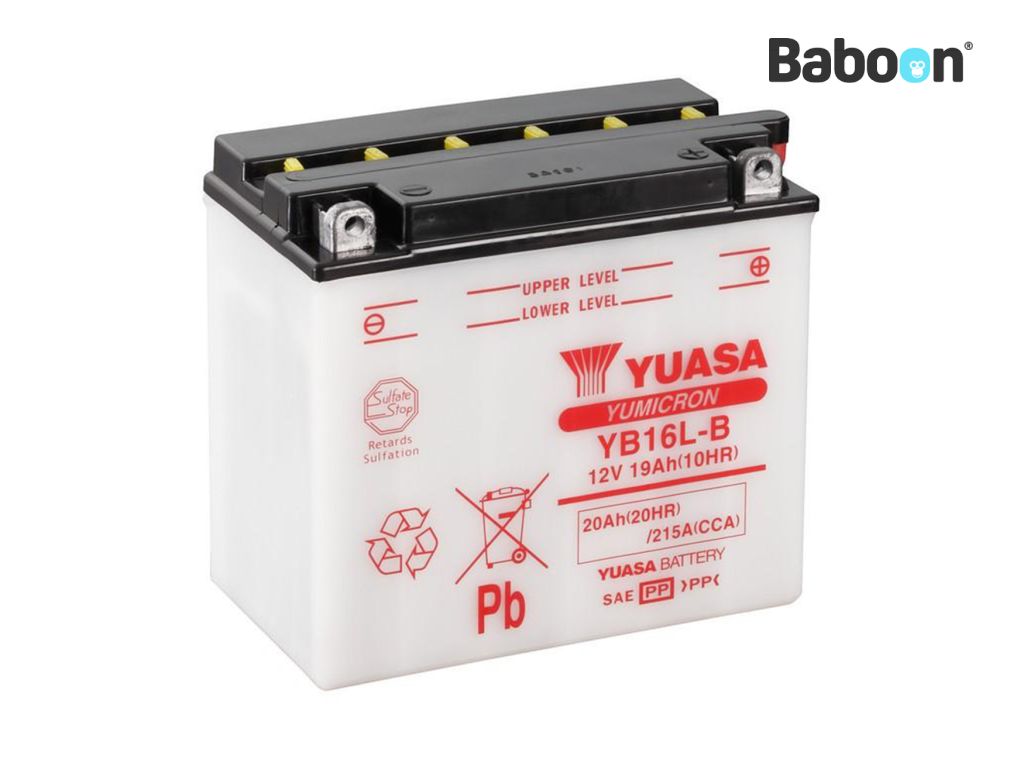 Yuasa Accu Conventioneel YB16L-B zonder accuzuur pakket