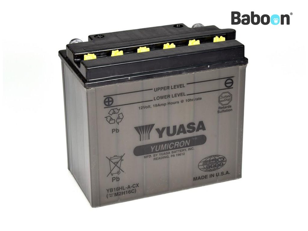 Yuasa Accu Conventioneel YB16HL-A-CX zonder accuzuur pakket