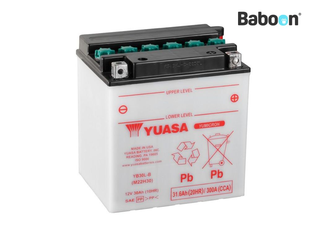 Akumulator Yuasa Konwencjonalny YB30L-B bez pakietu kwasu akumulatorowego