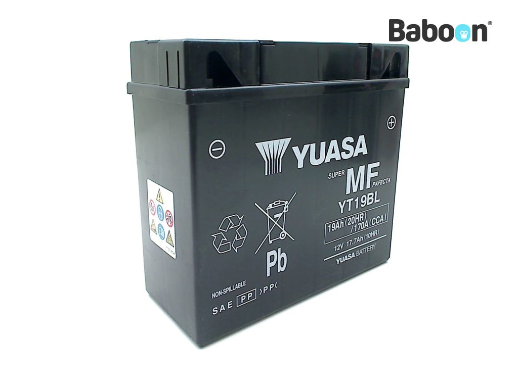 Yuasa Batteri AGM YT19BL Underhållsfri Fabriksaktiverad