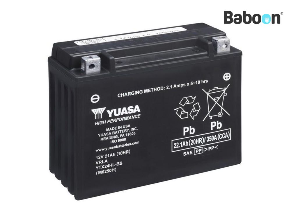 Batteria Yuasa AGM YTX24HL-BS con confezione acida