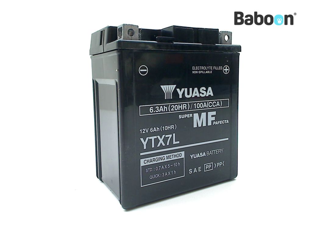 Bateria Yuasa AGM YTX7L sem manutenção ativada de fábrica