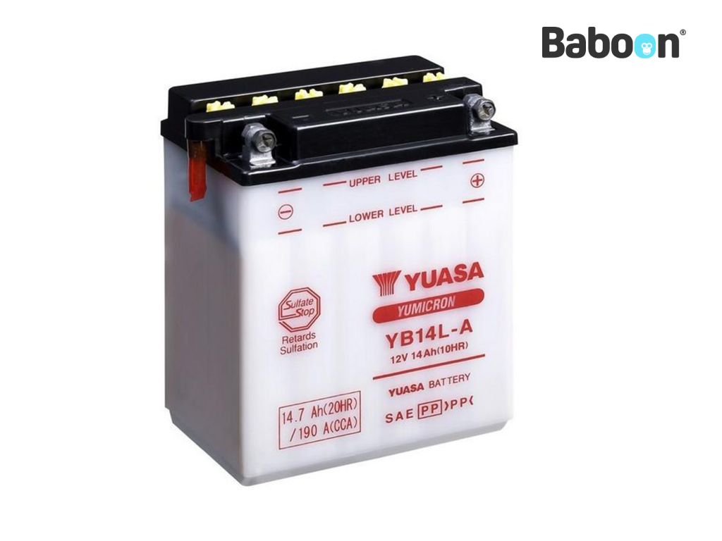 Yuasa Accu Conventioneel YB14L-A zonder accuzuur pakket
