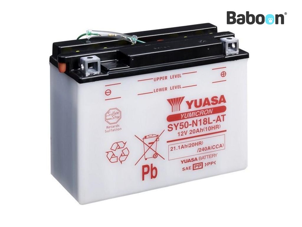 Yuasa Accu Conventioneel SY50-N18L-AT zonder accuzuur pakket
